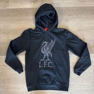 Liverpool FC Hoodie Mens Small Black LFC Football Soccer Bird Logo Graphic
